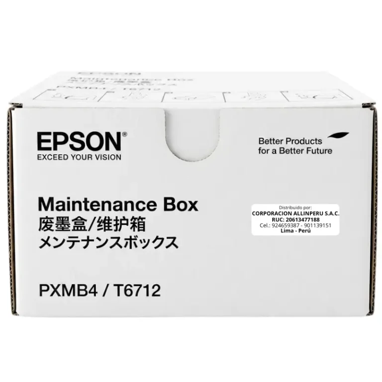 Caja de mantenimiento Epson T671200 original sellada de fábrica