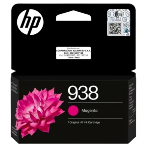 Cartucho tinta magenta HP 938 4S6X6PL empaque original sellado
