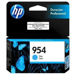 Cartucho de tinta HP 954 cian L0S50AL vista frontal