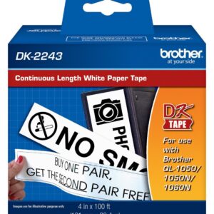 Cinta Brother DK-2243 4", Blanco