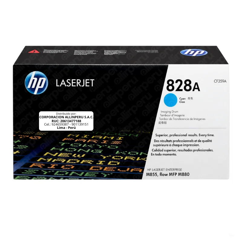Drum HP 828A Cyan CF359A original vista frontal
