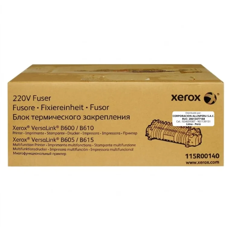 Fusor Xerox 115R00140 original sellado para impresoras VersaLink B600 y B610
