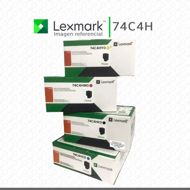 Kit Toner Lexmark 74C4H para CS720, CS725 Original
