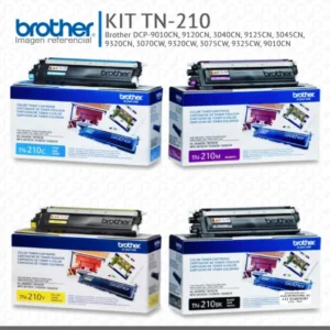 Kit de Toner Brother TN-210 para DCP-9010CN, HL-3040CN, HL-3045CN, MFC-9320CN