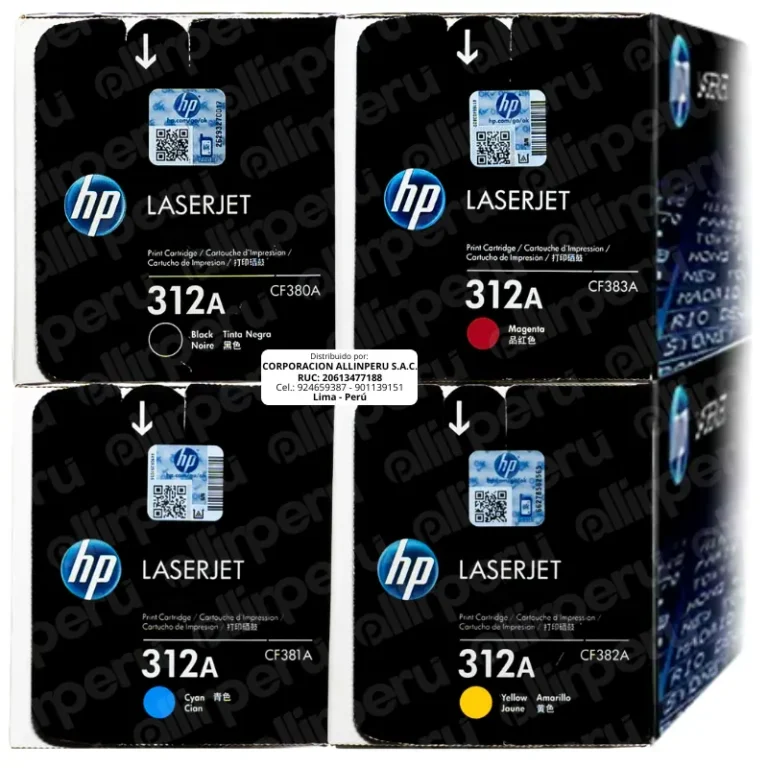 Kit Tóner HP 312A CMYK para LaserJet M476