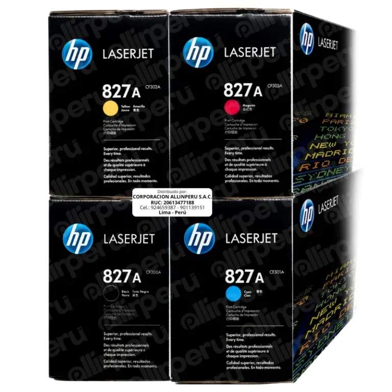 Kit Toner HP 827A CMYK para LaserJet Enterprise M880