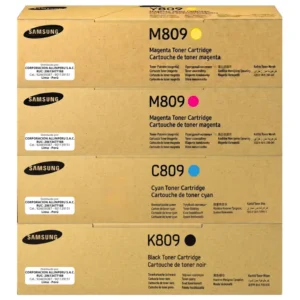 Pack toner original Samsung CLT-809S CMYK cuatro cartuchos negro cyan magenta amarillo