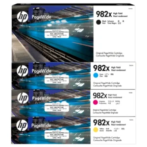 Pack tinta HP 982X T0B30A T0B27A T0B28A T0B29A original cuatro colores CMYK