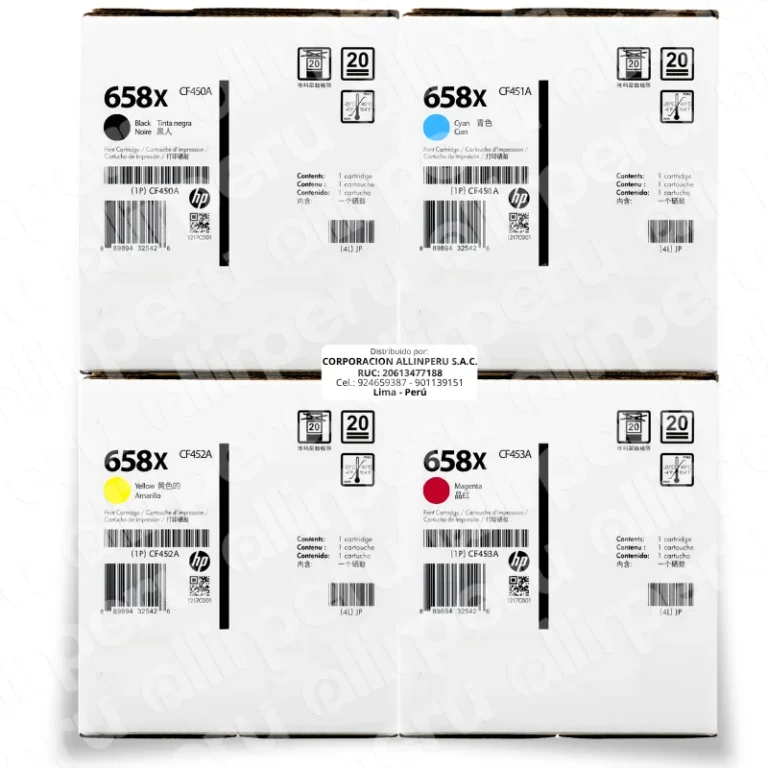 Pack de tóner HP 658X CMYK para LaserJet M751