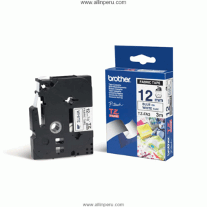 Cinta Brother TZ-FA3 1/2" (12Mm), Azul marino & blanco
