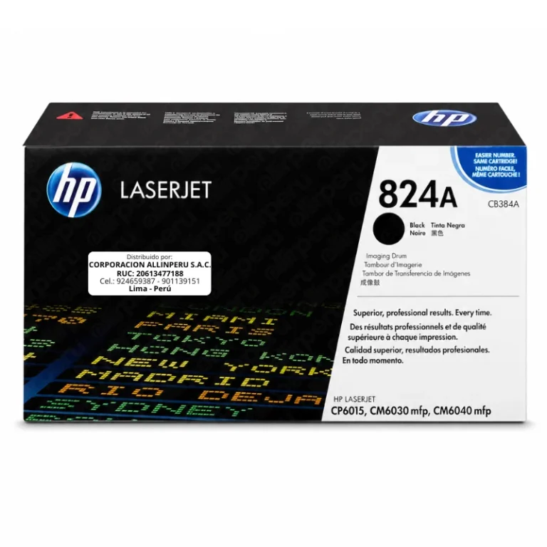 Tambor HP 824A negro CB384A original de frente