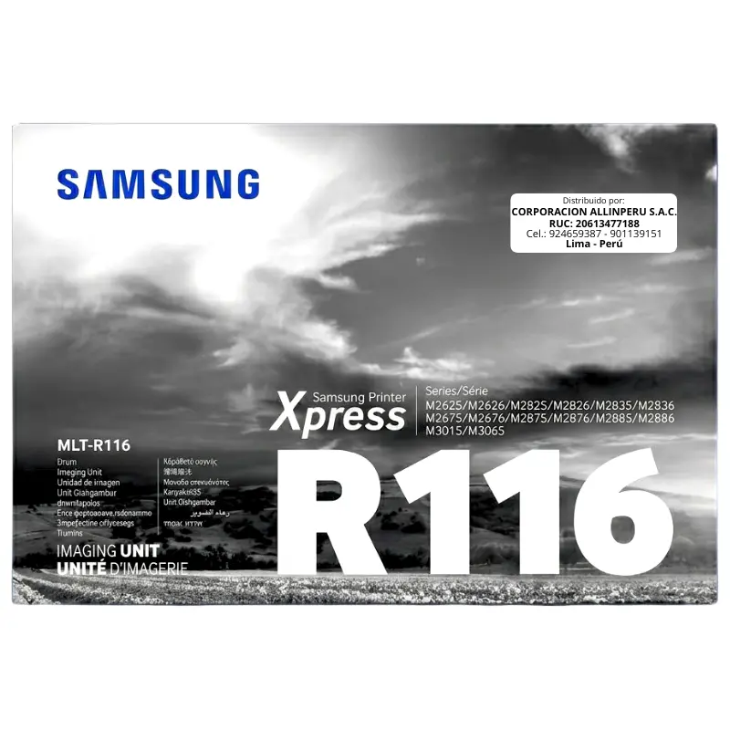 Tambor Samsung MLT-R116 Original Negro Tambor Samsung MLT-R116 original negro vista frontal