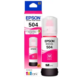 Foto de tinta Epson 504 magenta T504320-AL frasco original sellado 65 ml