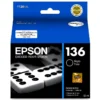 Tinta Epson T136126 negra original sellada de fábrica para WorkForce K101 y K301