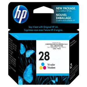 Tinta HP 28 Tricolor C8728AL cartucho original frontal