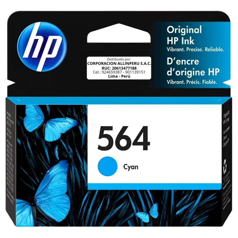 Tinta HP 564 cian CB318WL cartucho original de frente