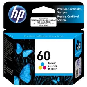 Foto de tinta HP 60 Tricolor CC643WL cartucho original frontal