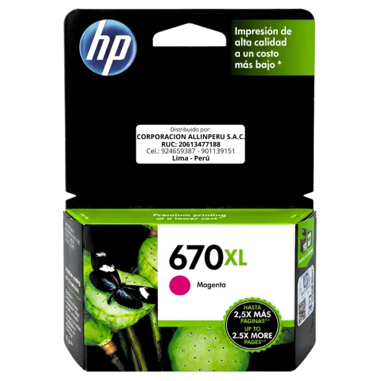 Tinta HP 670XL CZ119AL magenta cartucho original