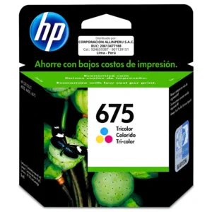 Tinta HP 675 tricolor CN691AL cartucho original frontal
