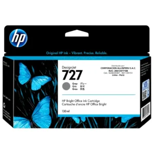 Foto de tinta HP 727 gris 130ml código B3P24A original