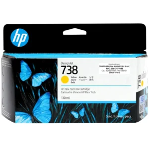 Tinta HP 738 yellow 130ml 498N7A original sellada HP DesignJet T850 T950