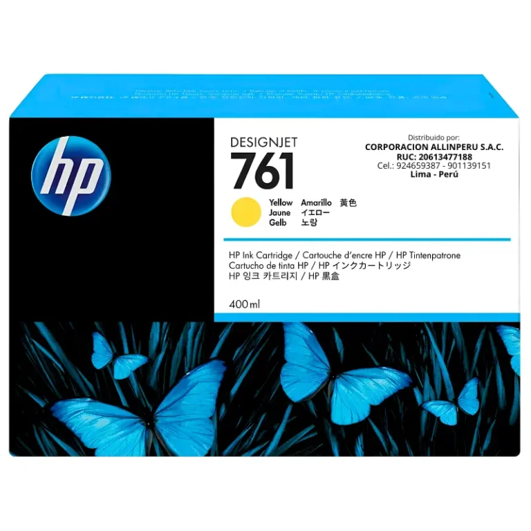 Tinta HP 761 Yellow CM992A original frontal