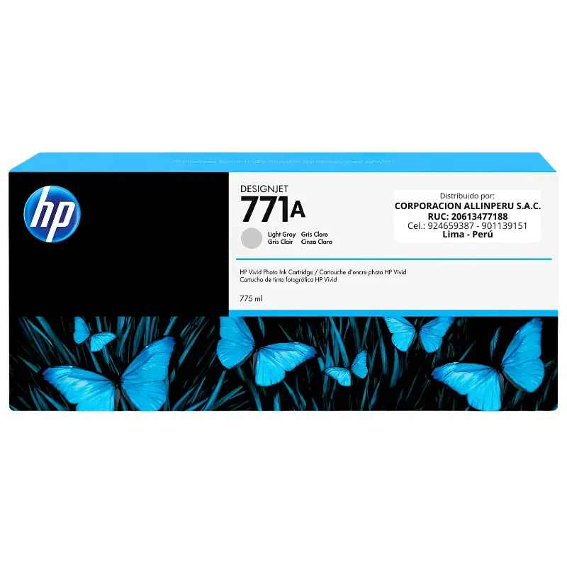 Foto de tinta HP 771A B6Y22A gris claro 775ml original