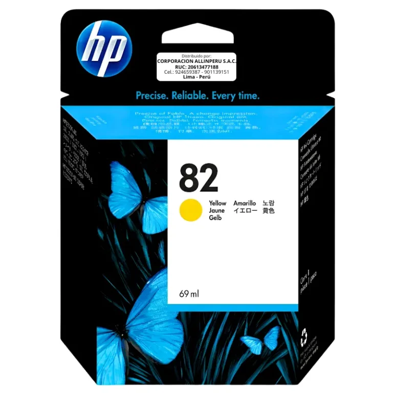 Foto de tinta HP 82 C4913A amarillo 69ml original