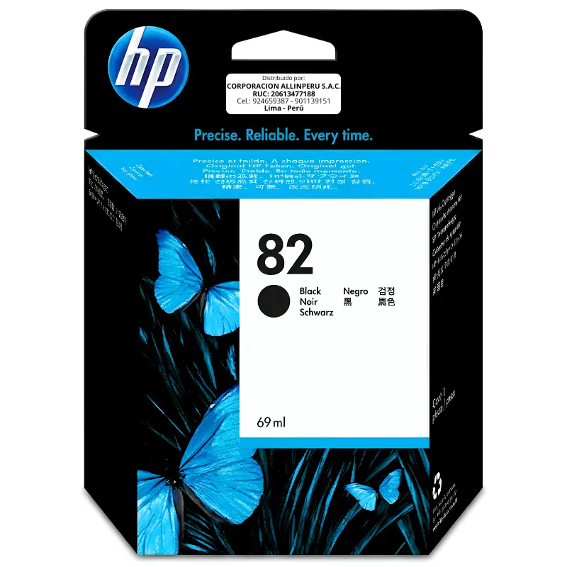Foto de tinta HP 82 CH565A negro 69ml original