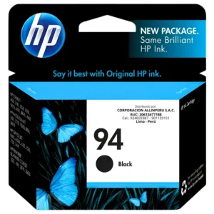 Tinta HP 94 negro C8765WL original, empaque frontal