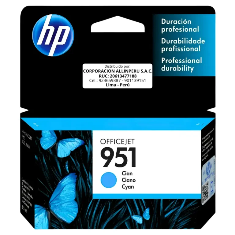 Tinta HP 951 cian CN050AL original sellada de fábrica