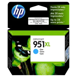 Foto de tinta HP 951XL cian CN046AL original sellada