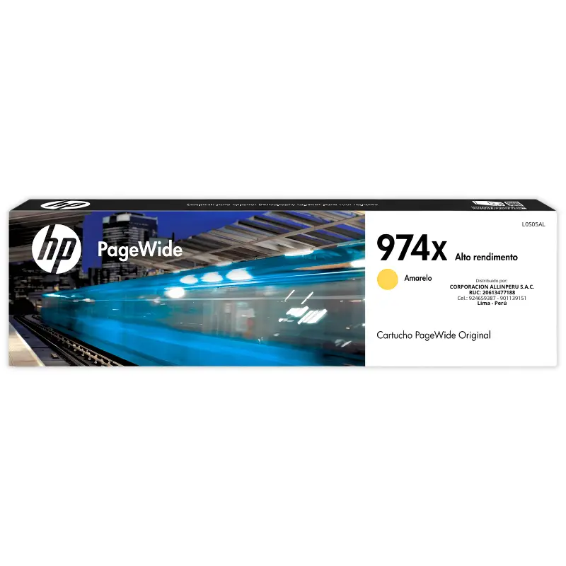 Foto de tinta HP 974X amarillo L0S05AL caja original sellada