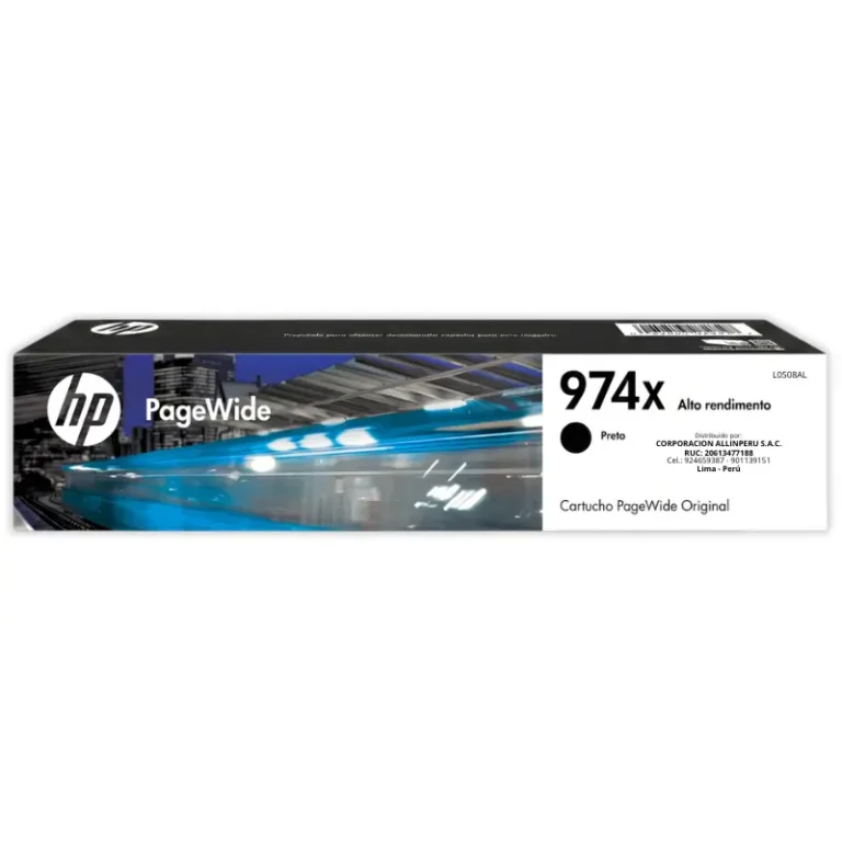 Foto de tinta HP 974X negro L0S08AL caja original sellada