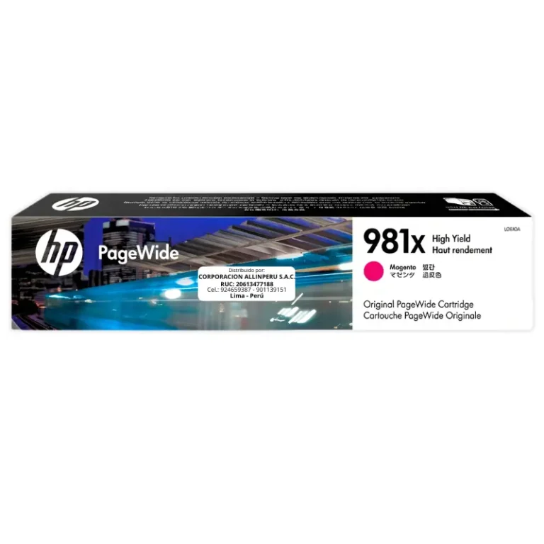Foto de tinta HP 981X magenta L0R10A cartucho original sellado