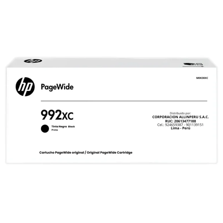 Foto de tinta HP 992XC negro M0K30XC empaque original