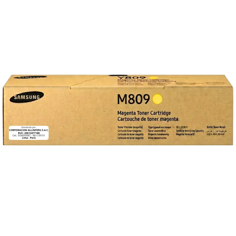 Toner Samsung CLT-Y809S amarillo original SS742A sellado fábrica 15000 páginas
