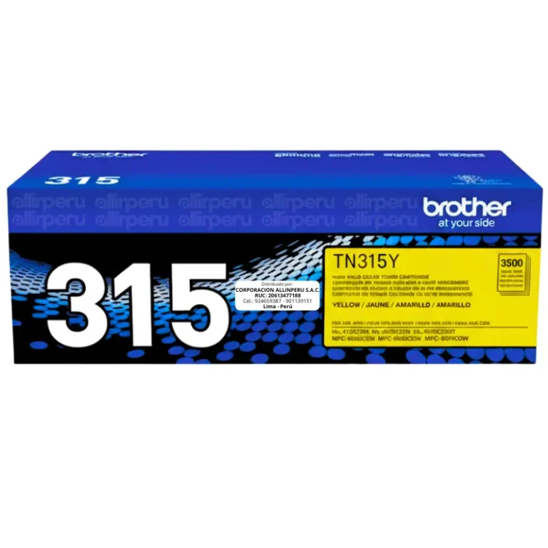 Toner Brother TN-315Y Yellow 3.500 Páginas Original