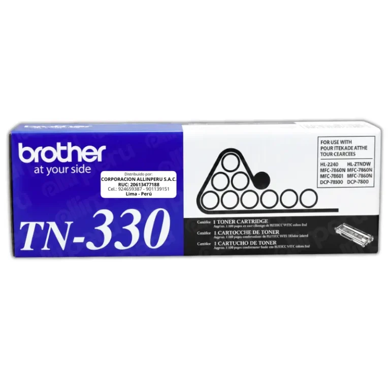 Toner Brother TN-330 Negro 1.500 Páginas Original