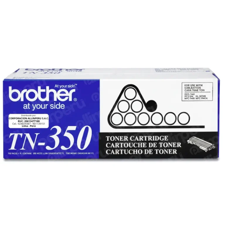 Toner Brother TN-350 Negro 2.500 Páginas Original
