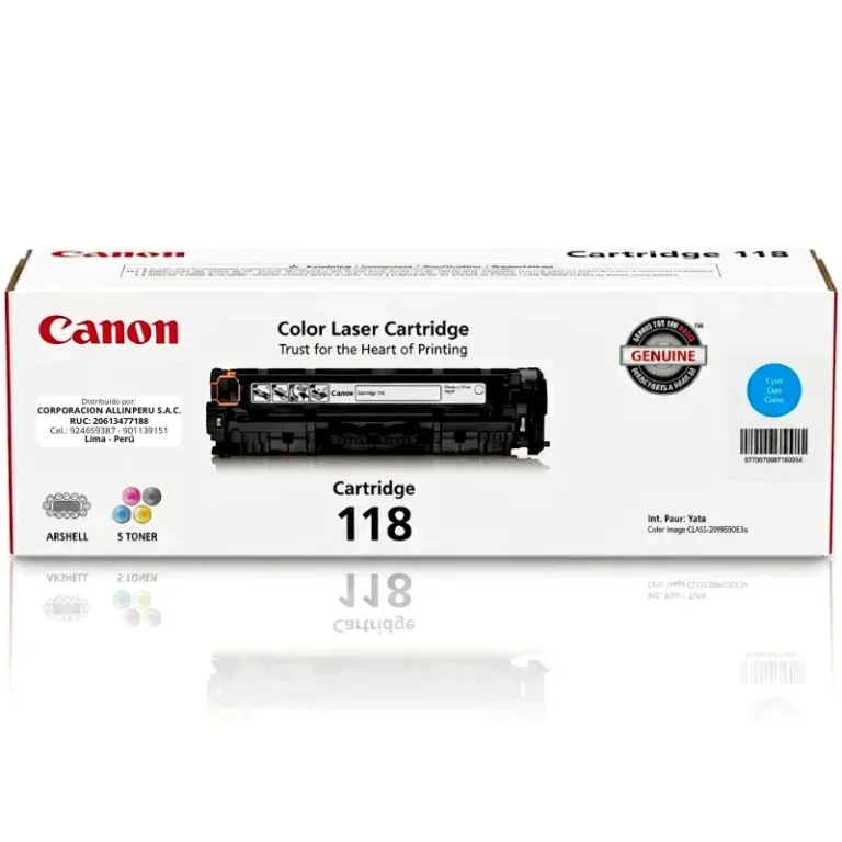 Toner Canon 118 Cyan original 2661B001 caja sellada frontal