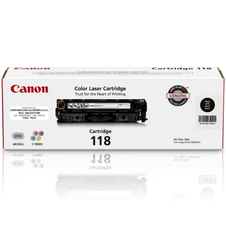 Toner Canon 118 Negro original 2662B001 caja sellada frontal