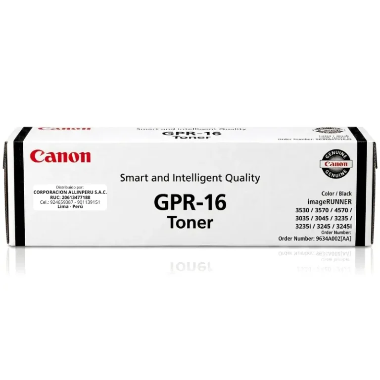 Tóner Canon GPR-16 Negro original sellado vista frontal