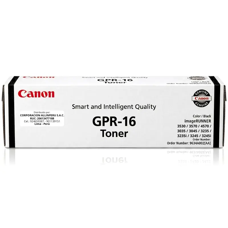 Tóner Canon GPR-16 Negro original sellado vista frontal