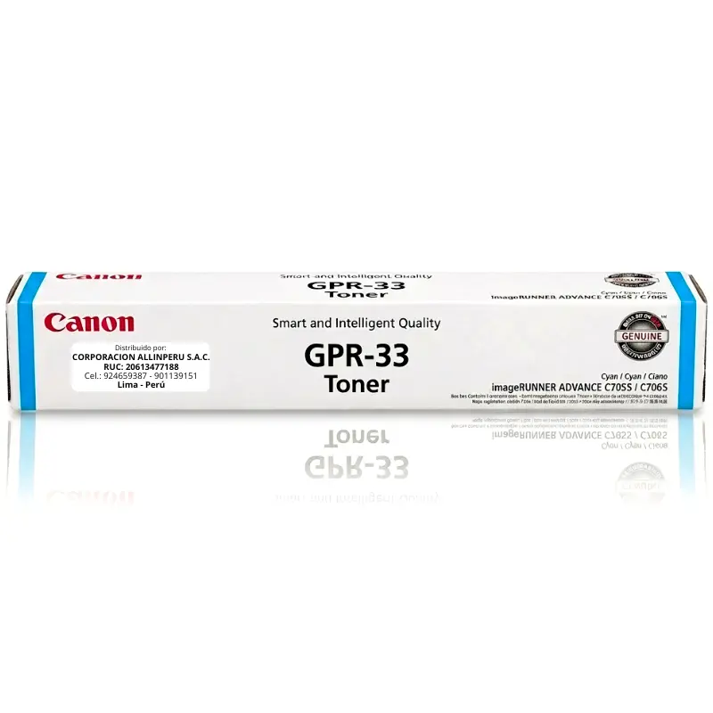 Toner Canon GPR-33 cyan original para ImageRUNNER ADVANCE C7065 C7055