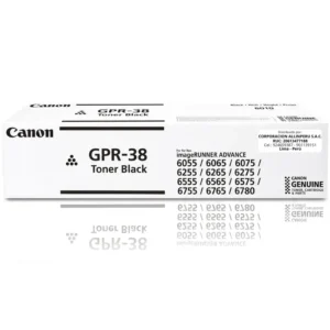 Toner Canon GPR-38 negro original para iR ADV 6055 6065 6075 vista frontal