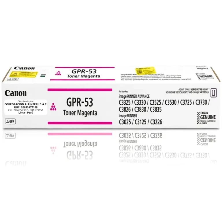 Toner Canon GPR-53M Magenta original sellado fondo blanco
