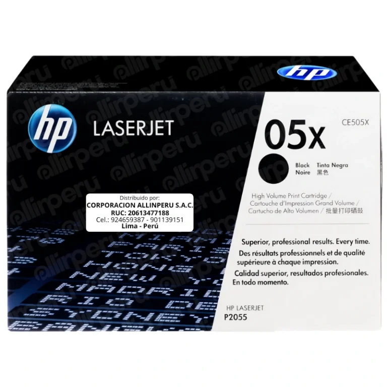 Toner HP 05X Negro CE505X para LaserJet P2035 P2050 P2055