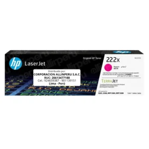 Tóner HP W2223X Magenta 222X original sellado vista frontal