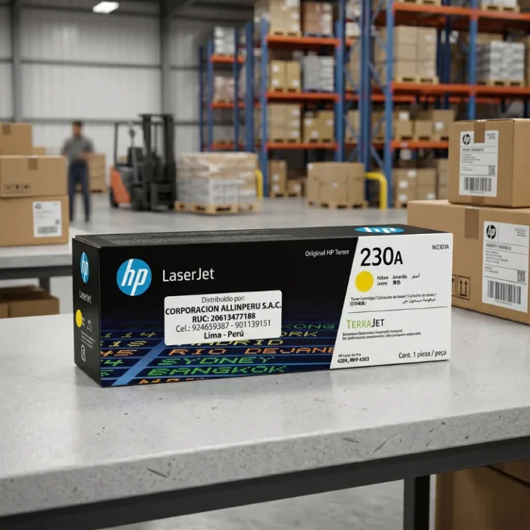 Tóner HP W2302A Yellow LaserJet Pro 4203 4303 lateral